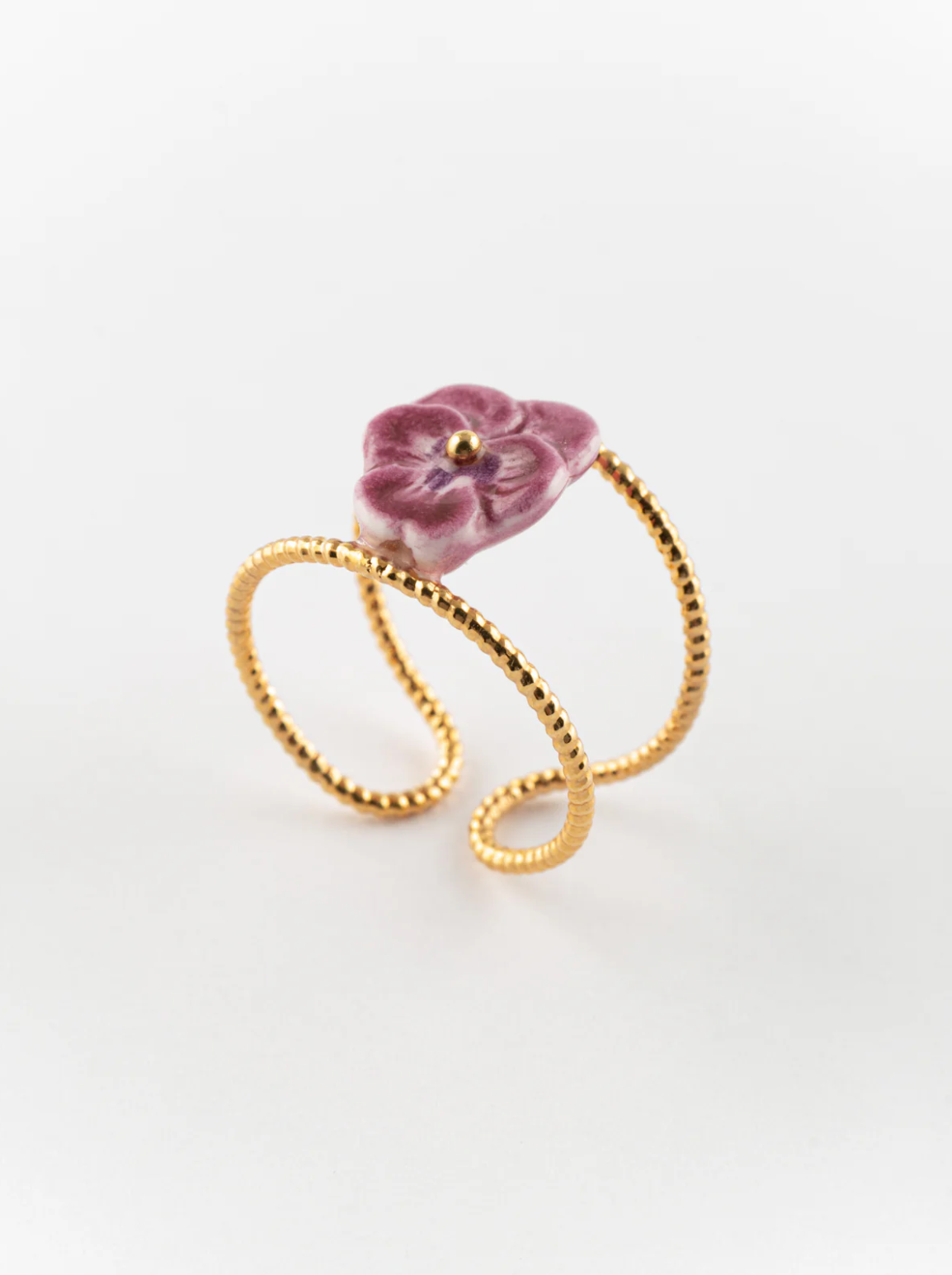 Figs & Flower Pansy Bubble Ring