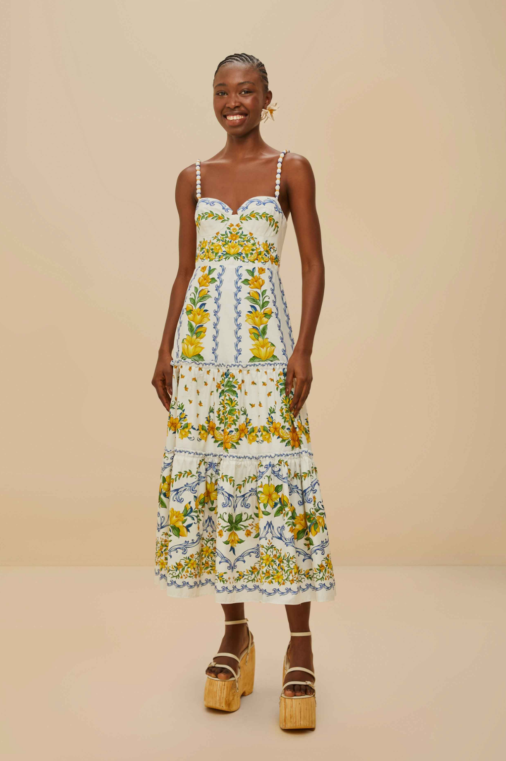 Sicily Off White Midi Dress