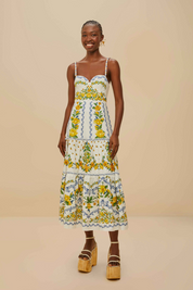 Sicily Off White Midi Dress