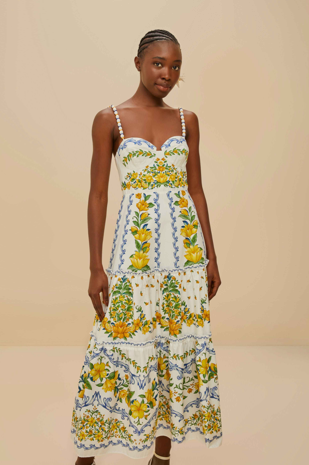 Sicily Off White Midi Dress