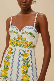 Sicily Off White Midi Dress