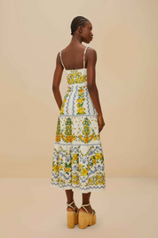 Sicily Off White Midi Dress