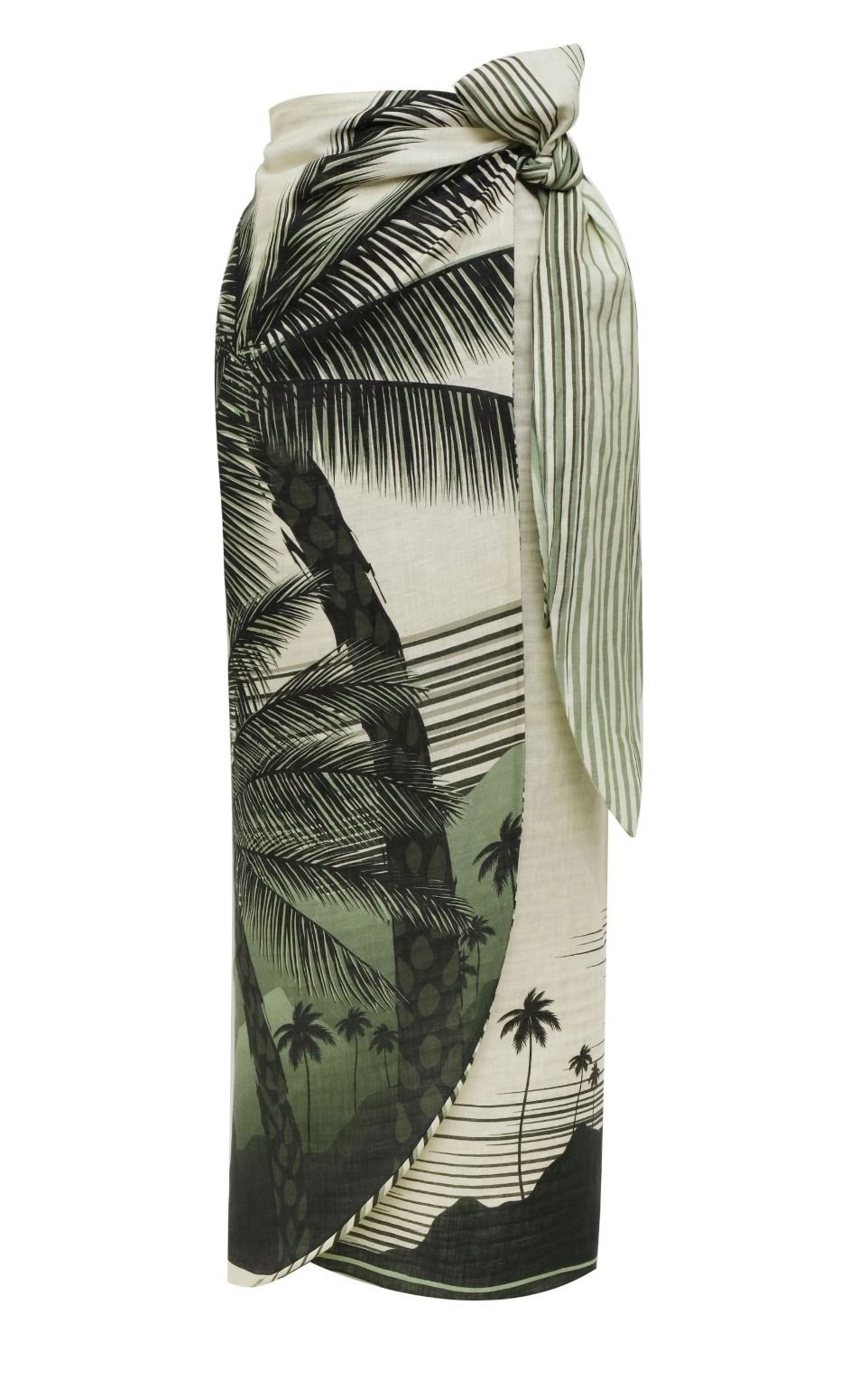 Mapara Skirt Green Tropical Landscape