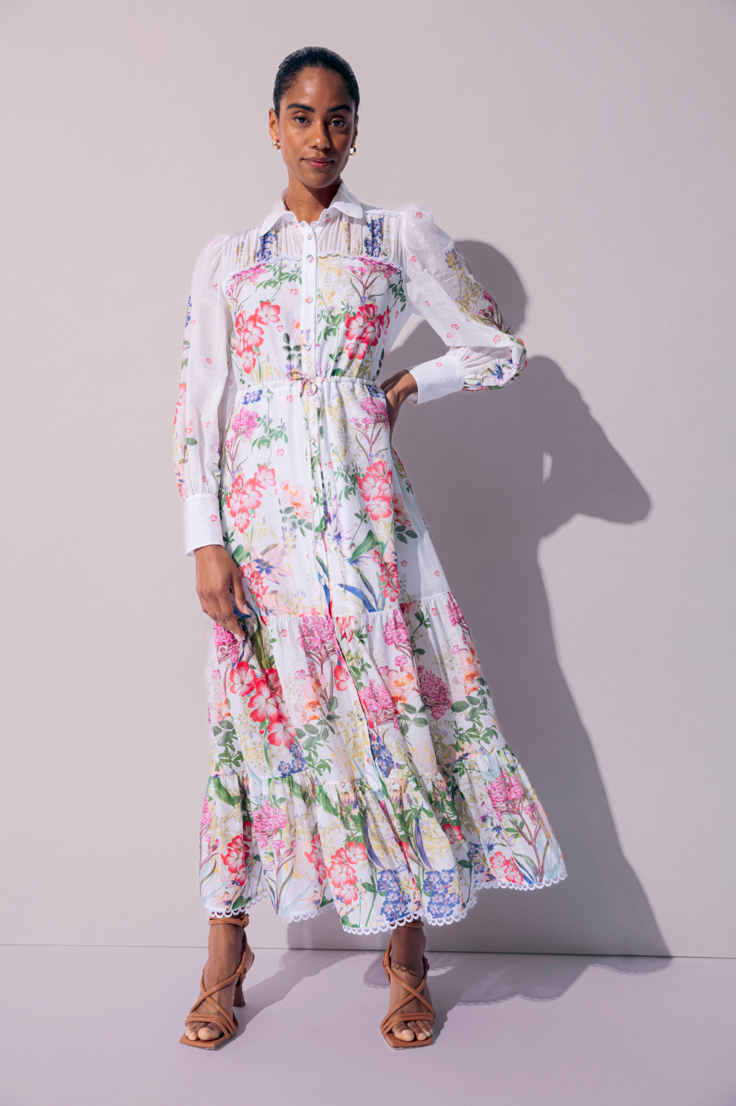 Lotus White Long Dress