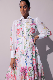 Lotus White Long Dress