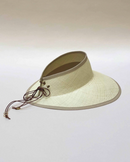 Natural And Brown Leather Hat