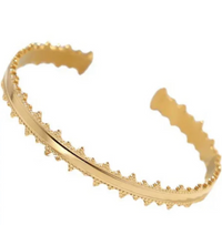 LP012 Stainless Crown Bangle Bracelet