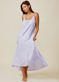 Cross Back Lilac Maxi Dress