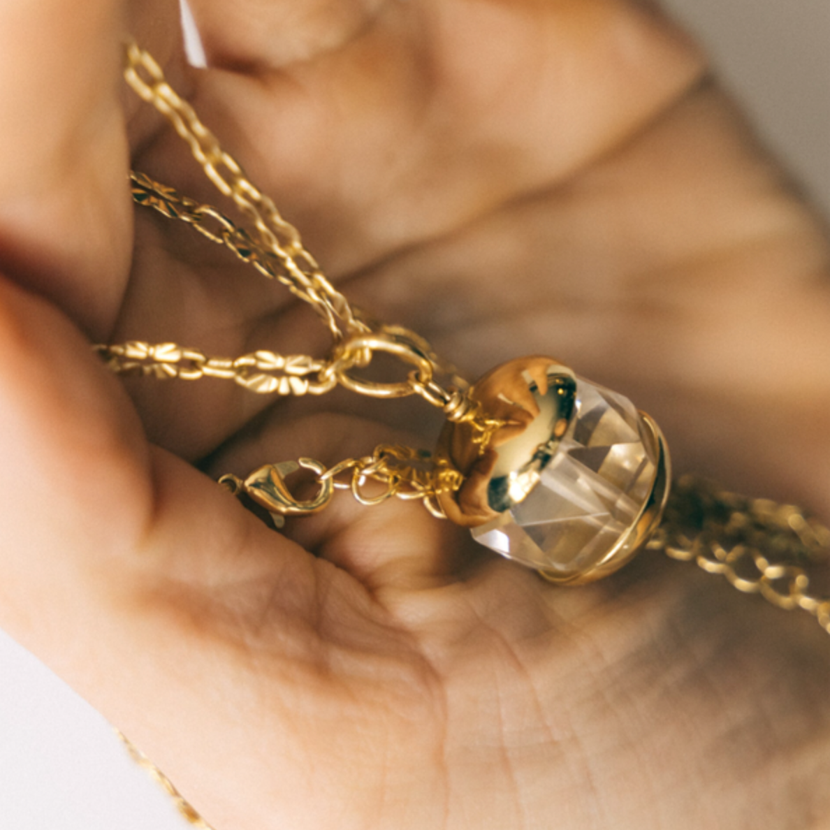 Lucky Prism Crystal Quartz Necklace