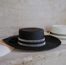 Mia Black Natural Embroidery Band