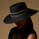 Mia Black Natural Embroidery Band