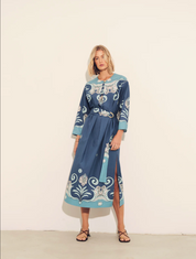 Inae Tiles Blue Dress