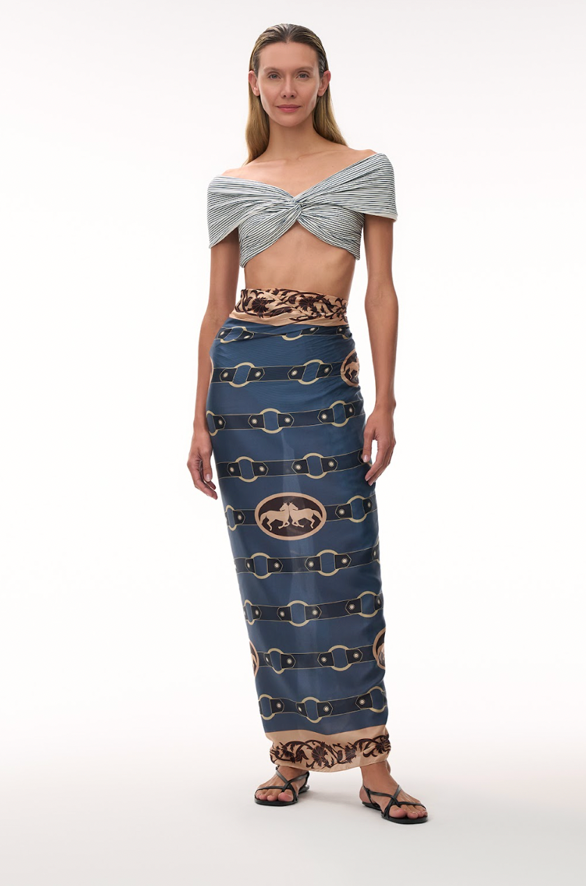 Blue Horse Reins Sarong