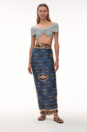 Blue Horse Reins Sarong