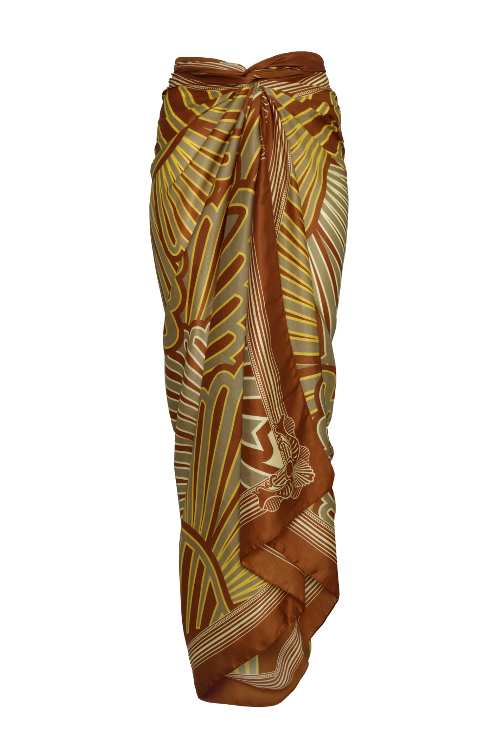 Yellow Intricate Shell Sarong