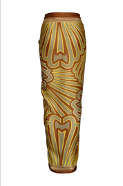 Yellow Intricate Shell Sarong