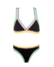 Black Rainbow Bikini Set