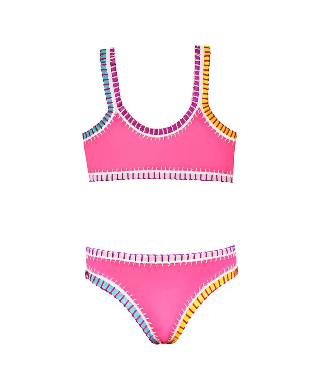 Hot Pink Rainbow Bikini Set