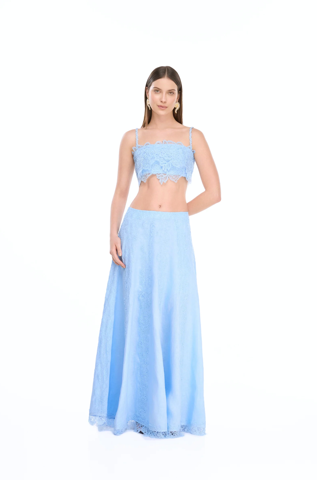 Resplandor Blue Maxi Skirt