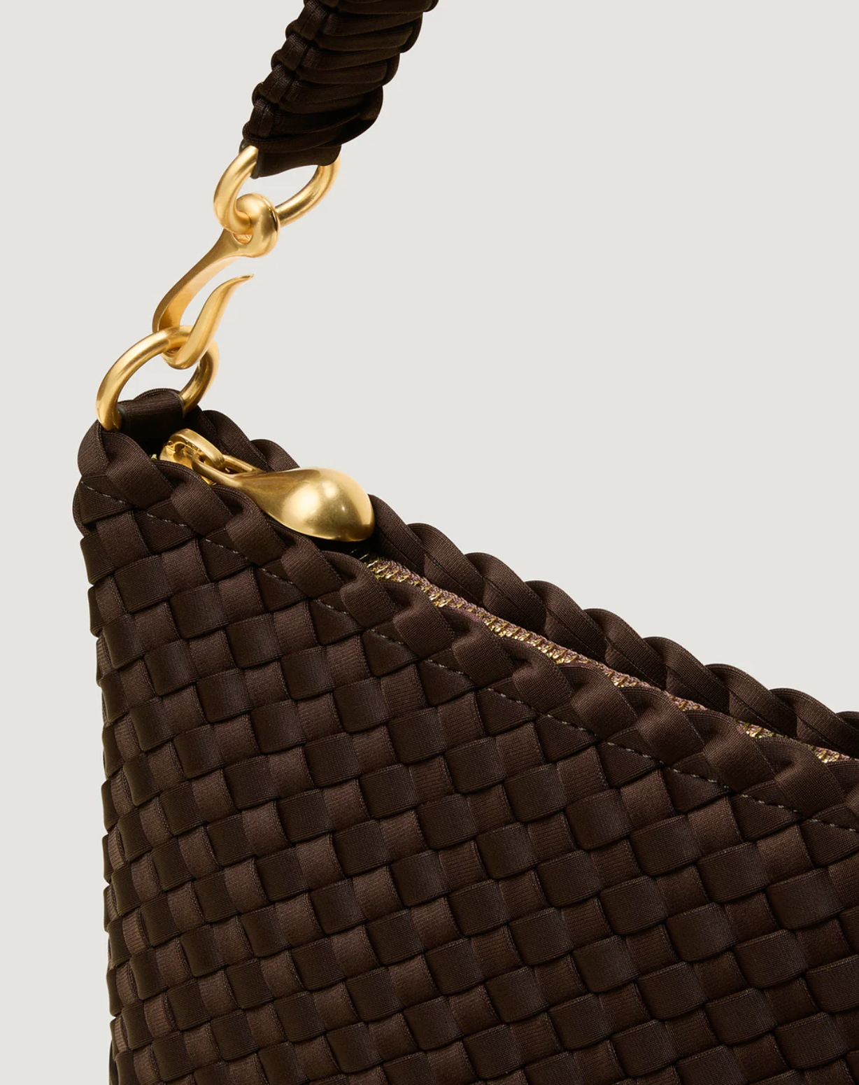 Chocolate Porto Small Half Moon Bag