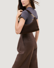 Chocolate Porto Small Half Moon Bag