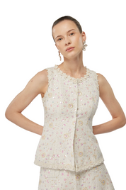 Noelle White Vest