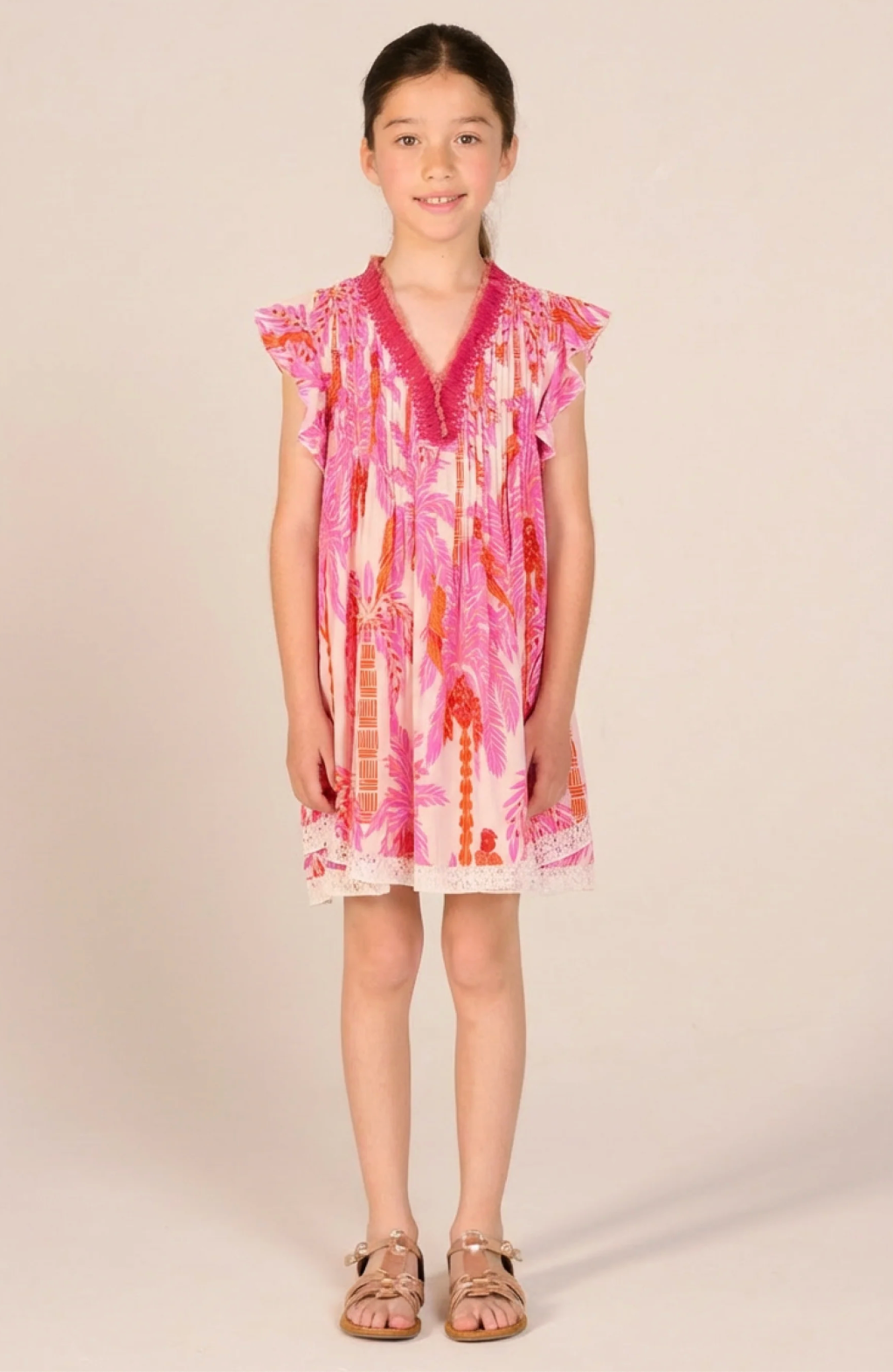 Pink Sasha Girls Mini Dress