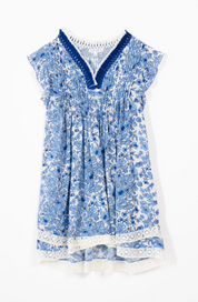 Blue Sasha Girls Mini Dress