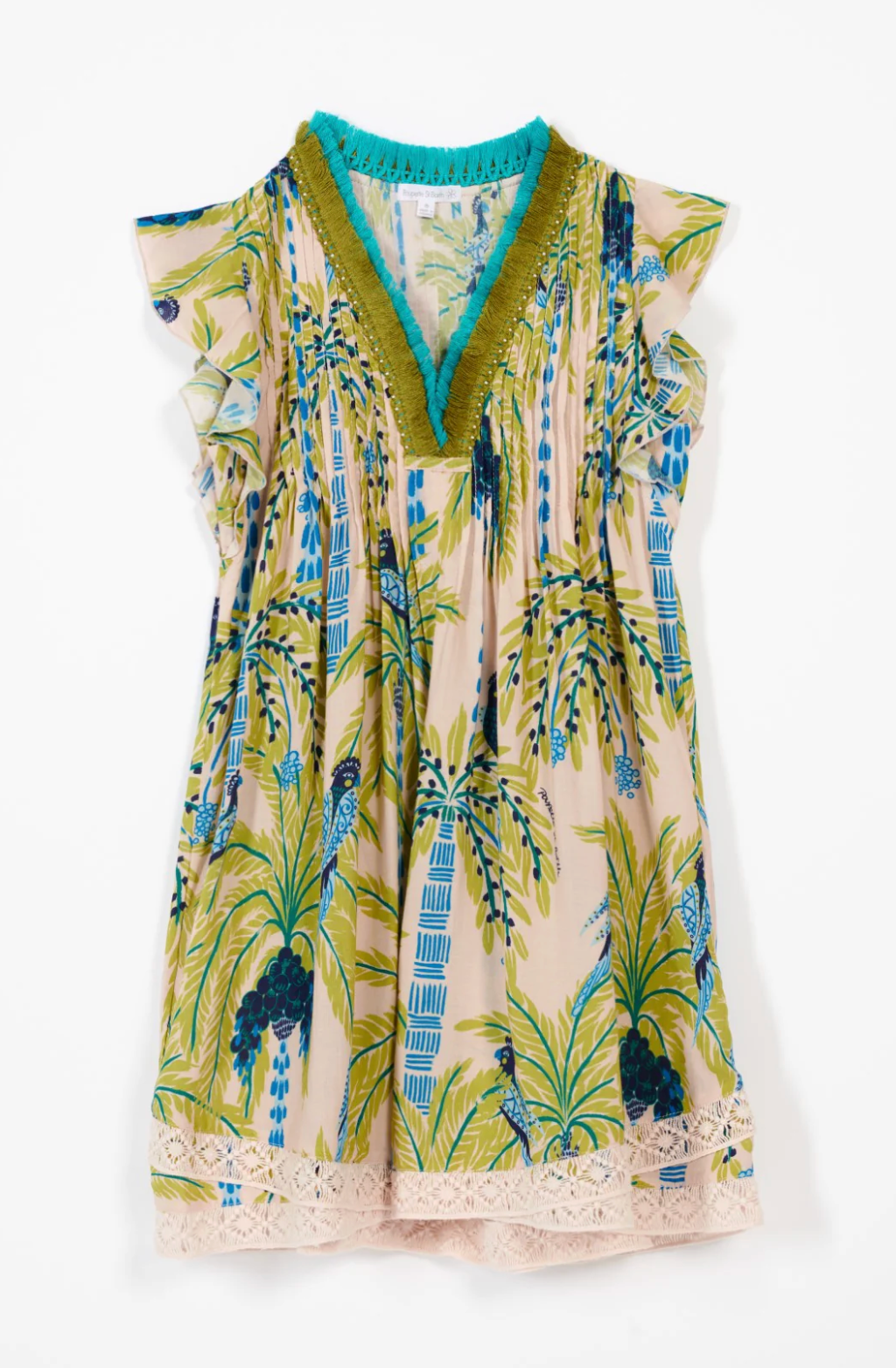 Green Sasha Girls Mini Dress
