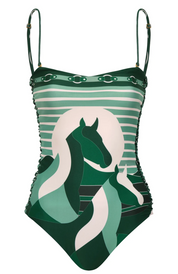Green Horses One Piece