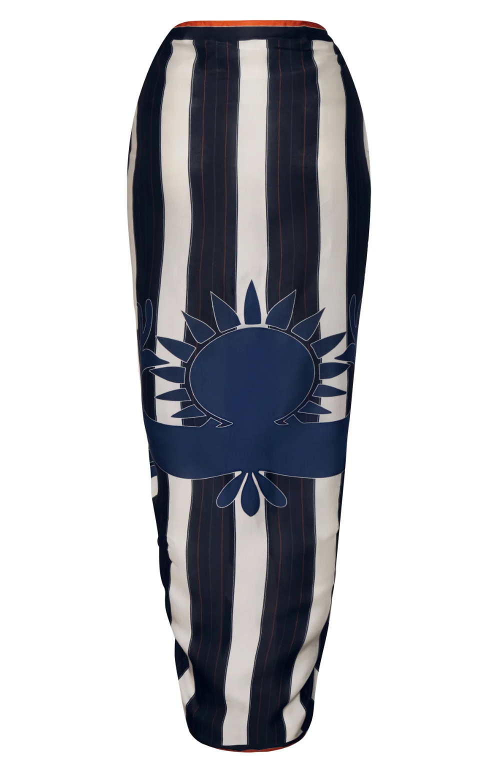De La Falaise Cotton Silk Navy Sarong
