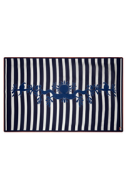 De La Falaise Cotton Silk Navy Sarong