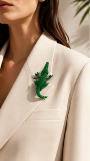 Croc King Brooch
