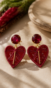 Flaming Heart Earrings