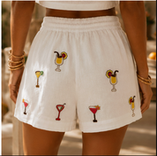 White Cocktail Mini Short
