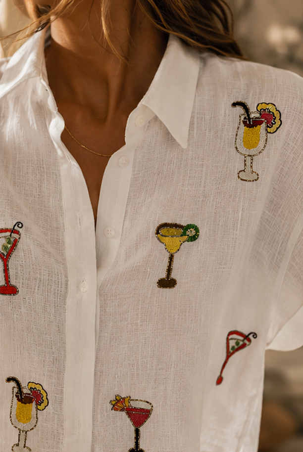 White Cocktail Bundi Shirt