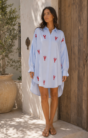 Red Lobster Button Shirt