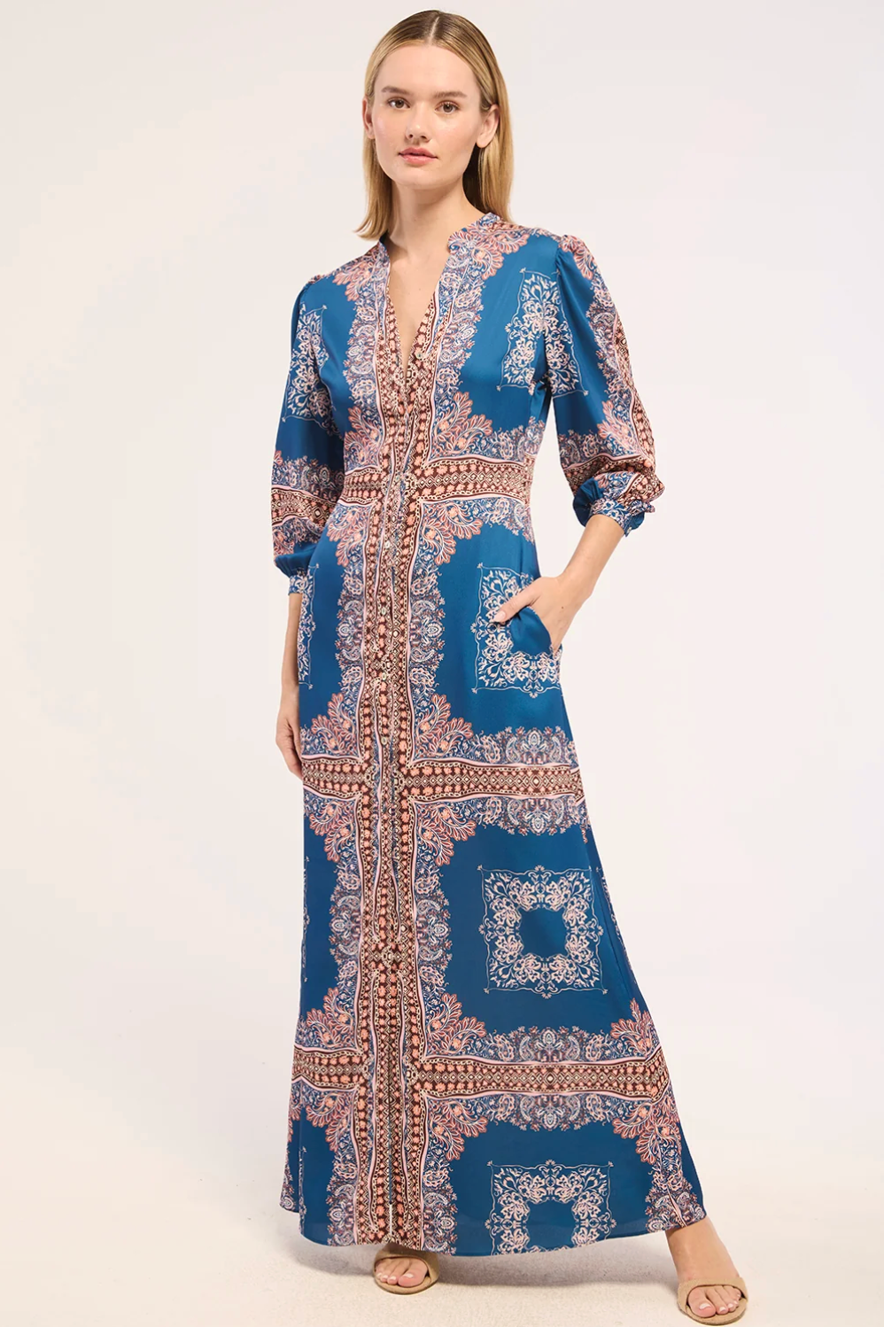 Farrah Dress Shapphire Satin