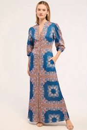 Farrah Dress Shapphire Satin