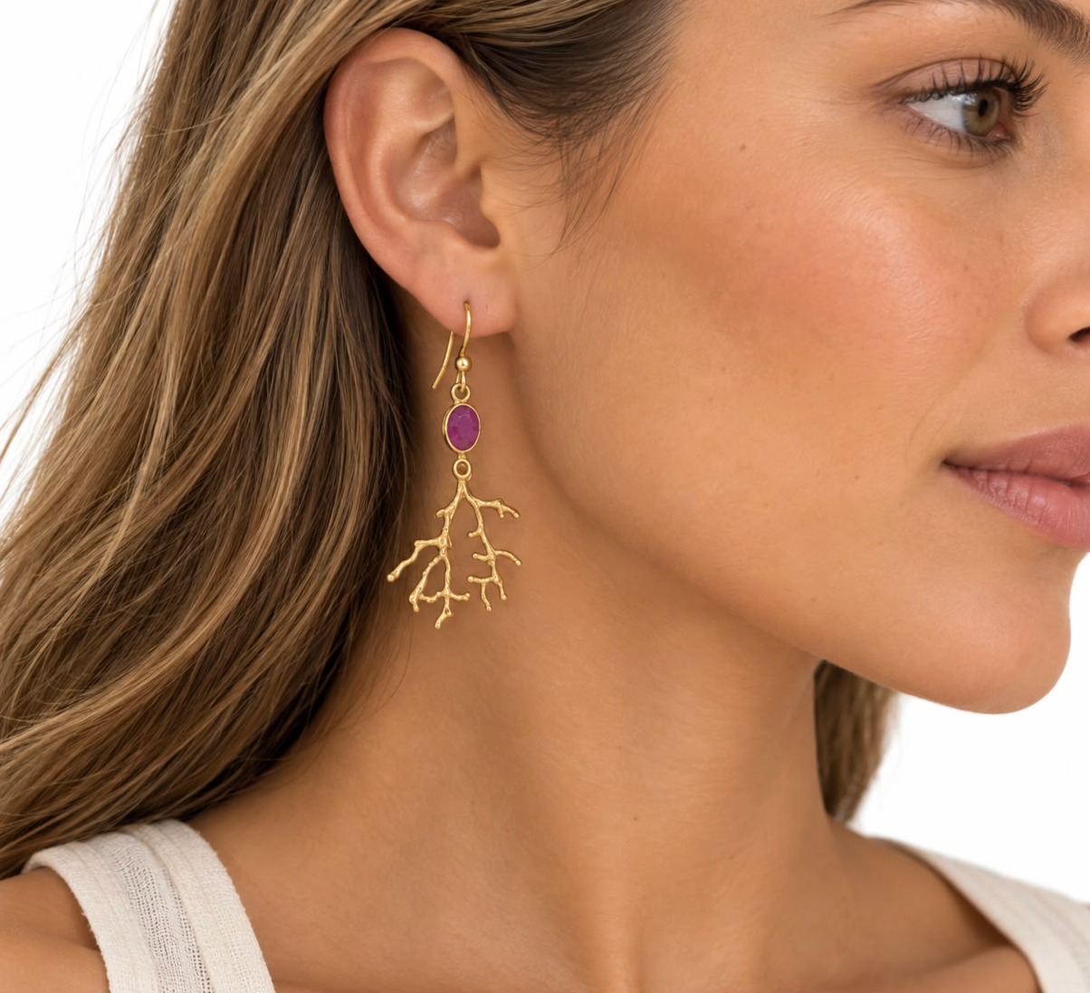 Oracle mix Ruby Earrings