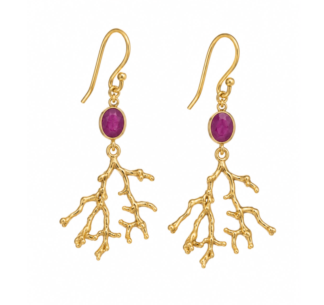Oracle mix Ruby Earrings