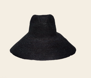 Checa Black Wide Brim Hat