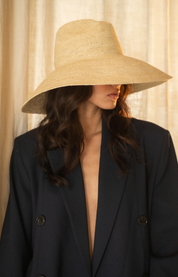 Checa Natural Wide Brim Hat