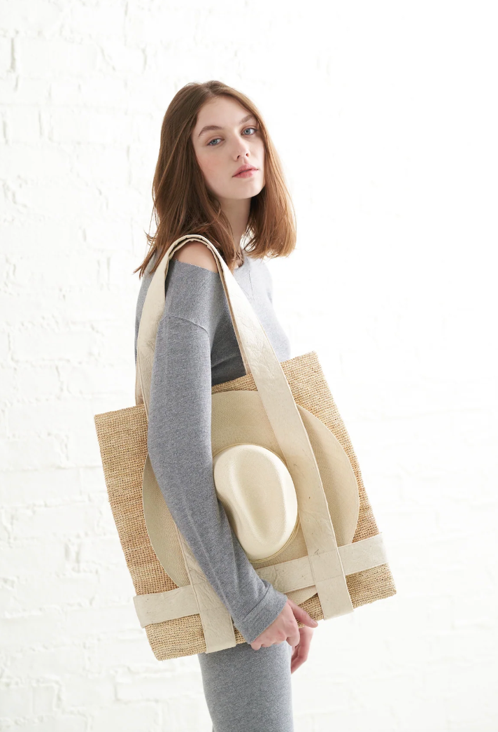 Nativa Straw & Pinatex Hat Bag