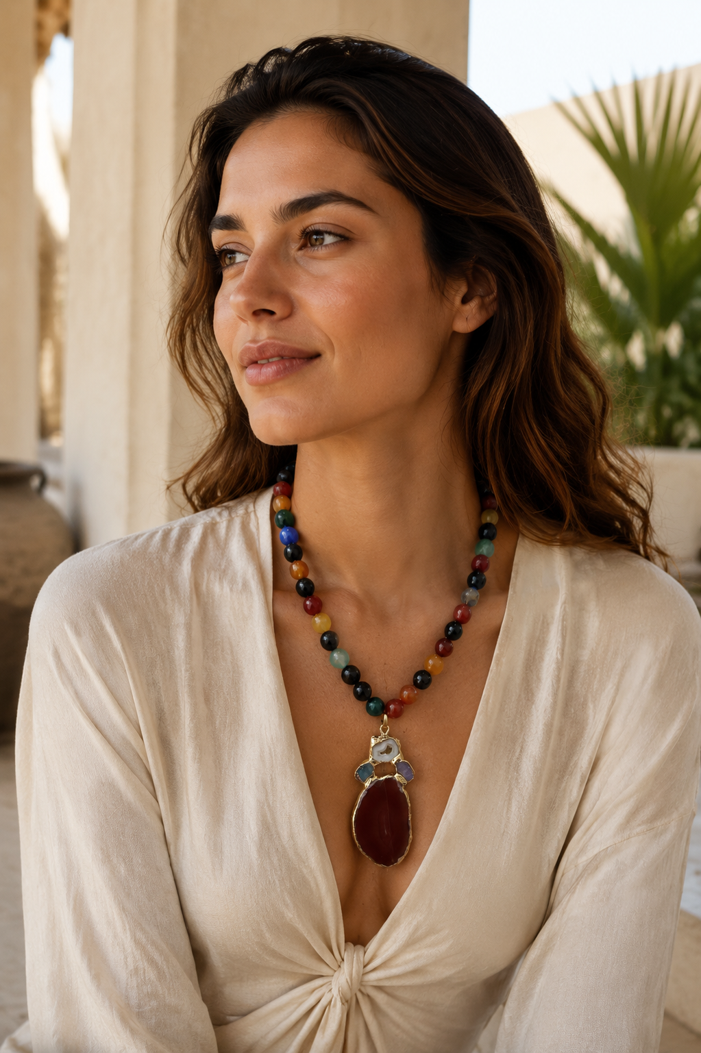 Collar Agata Arcoiris