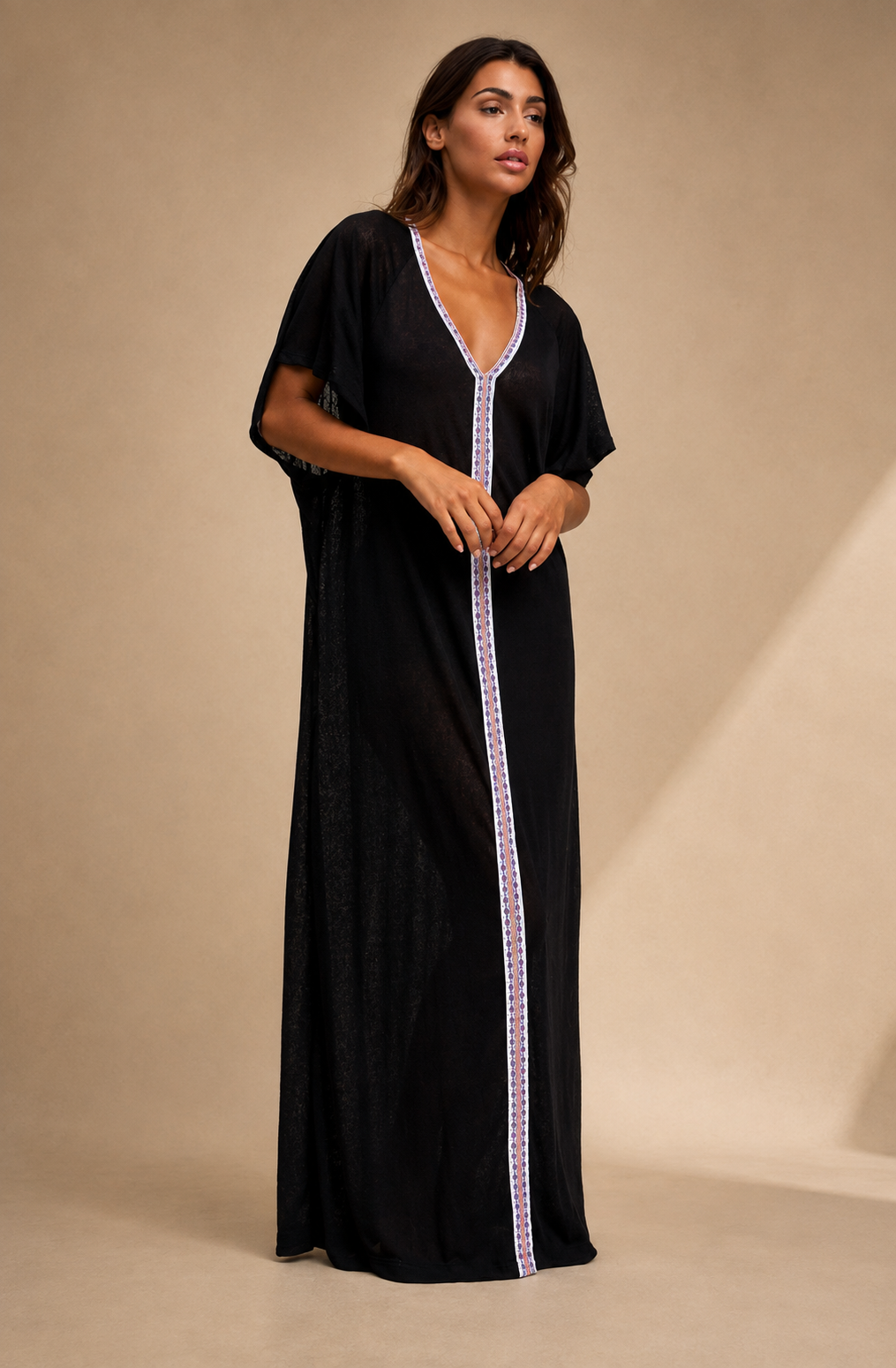 Inca Abaya Black-White