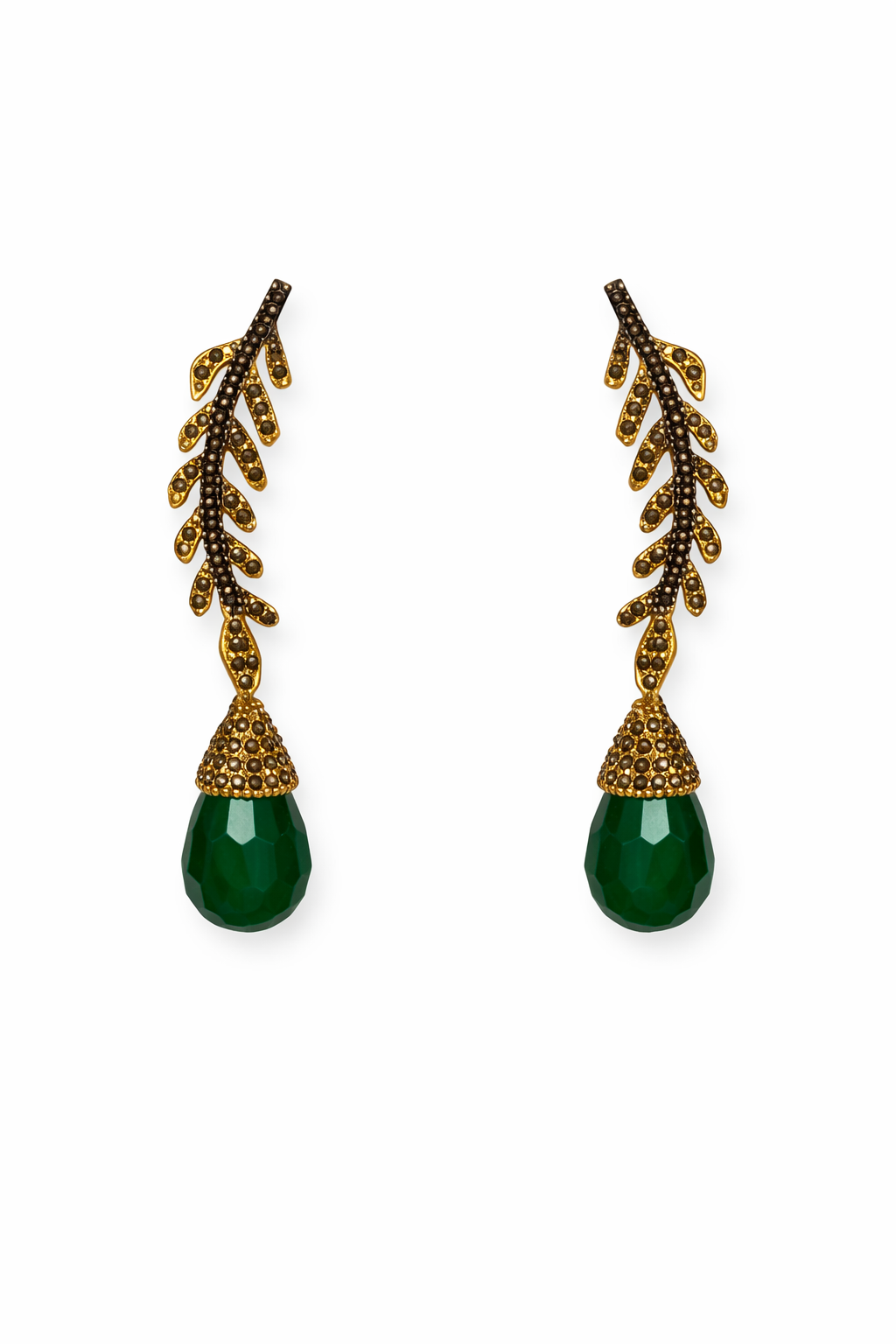 Detachable Leaf Drop Earrings