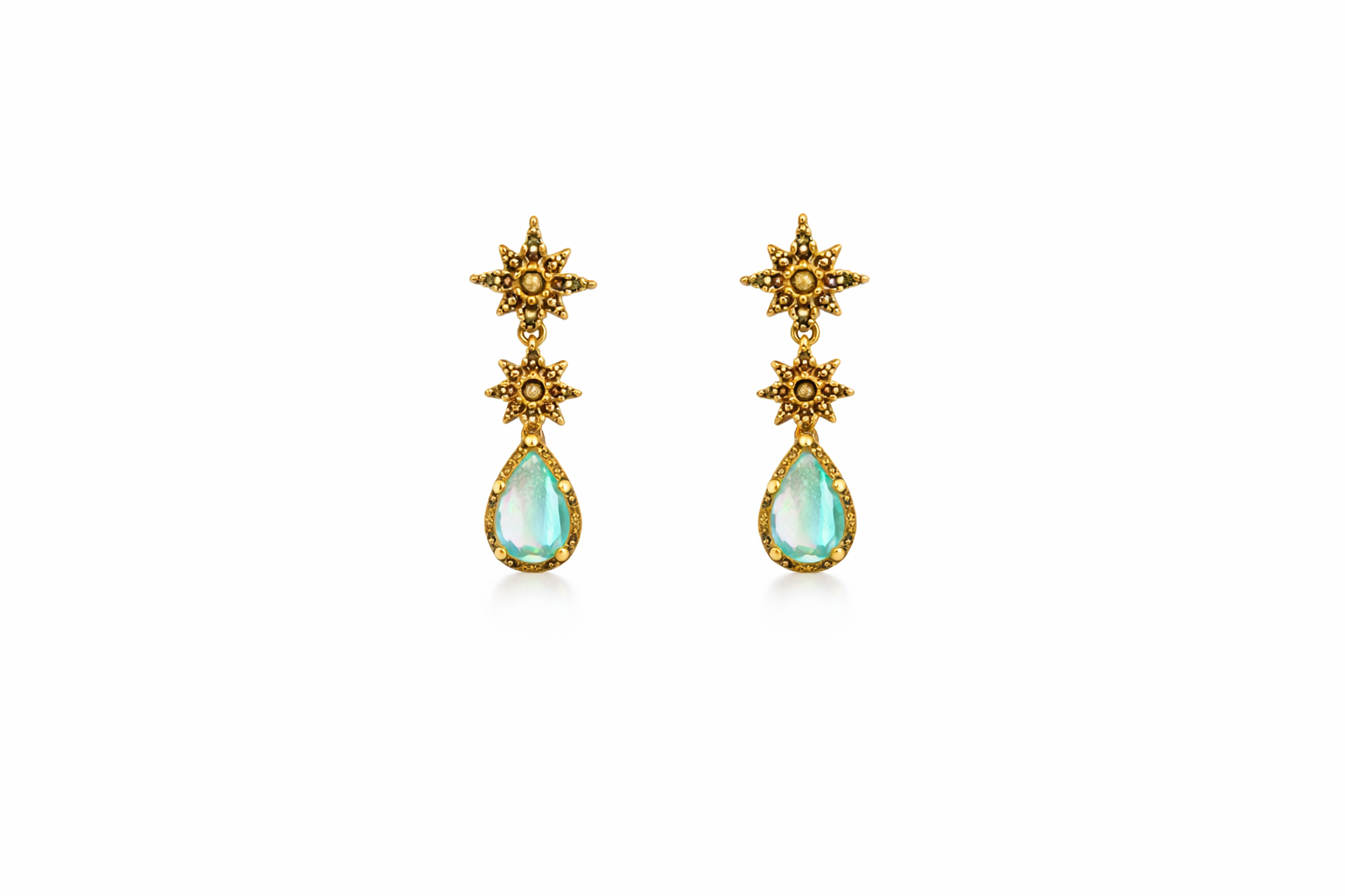 Polaris Earrings With Gold Drop