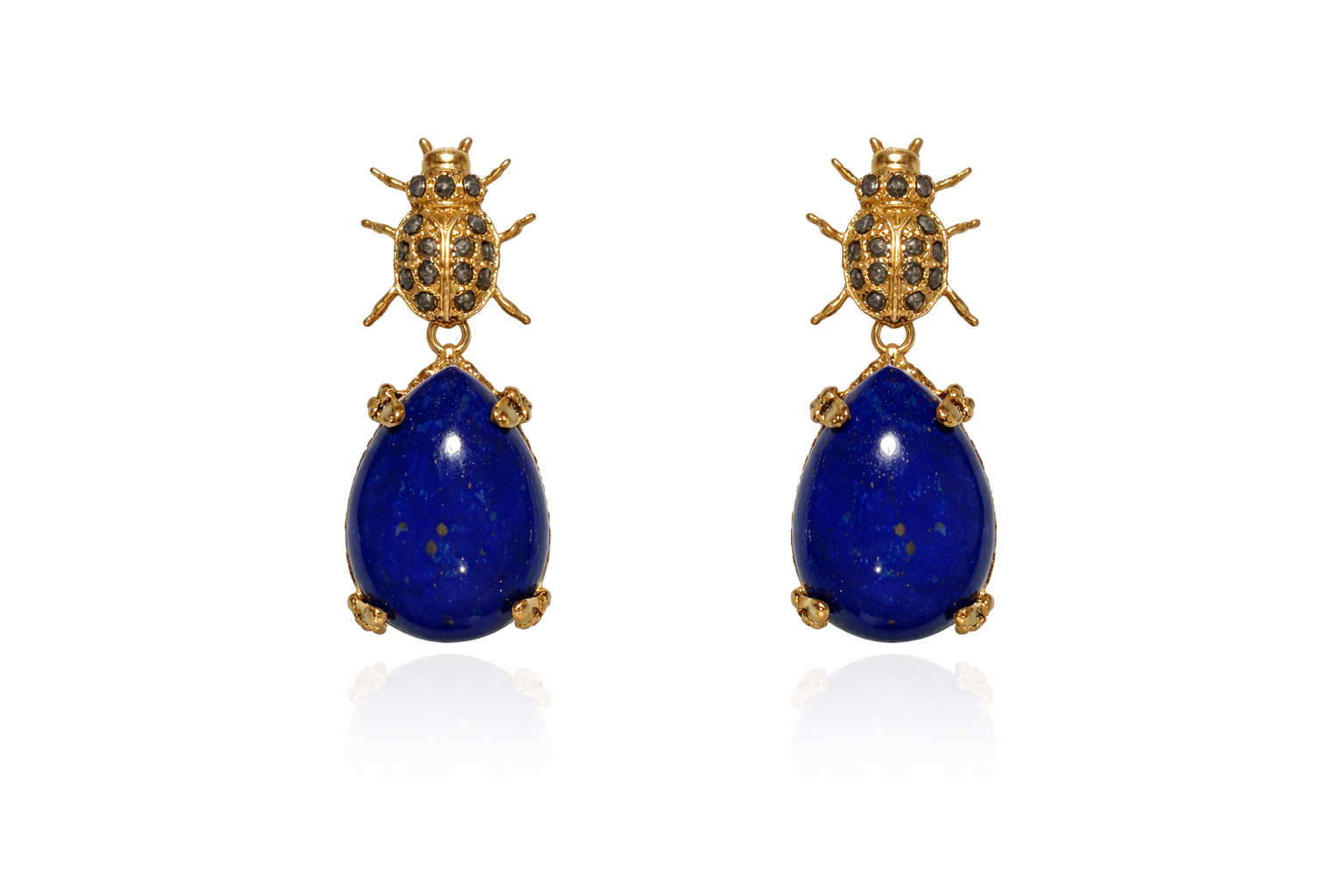 Beetle Gold Earrings
