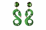 Emerald Snake Earrings